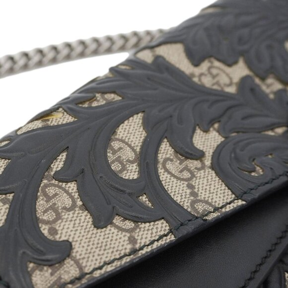 Gucci  Arabesque Small Dionysus GG Supreme Canvas Shoulder Bag Black - Picture 10 of 16